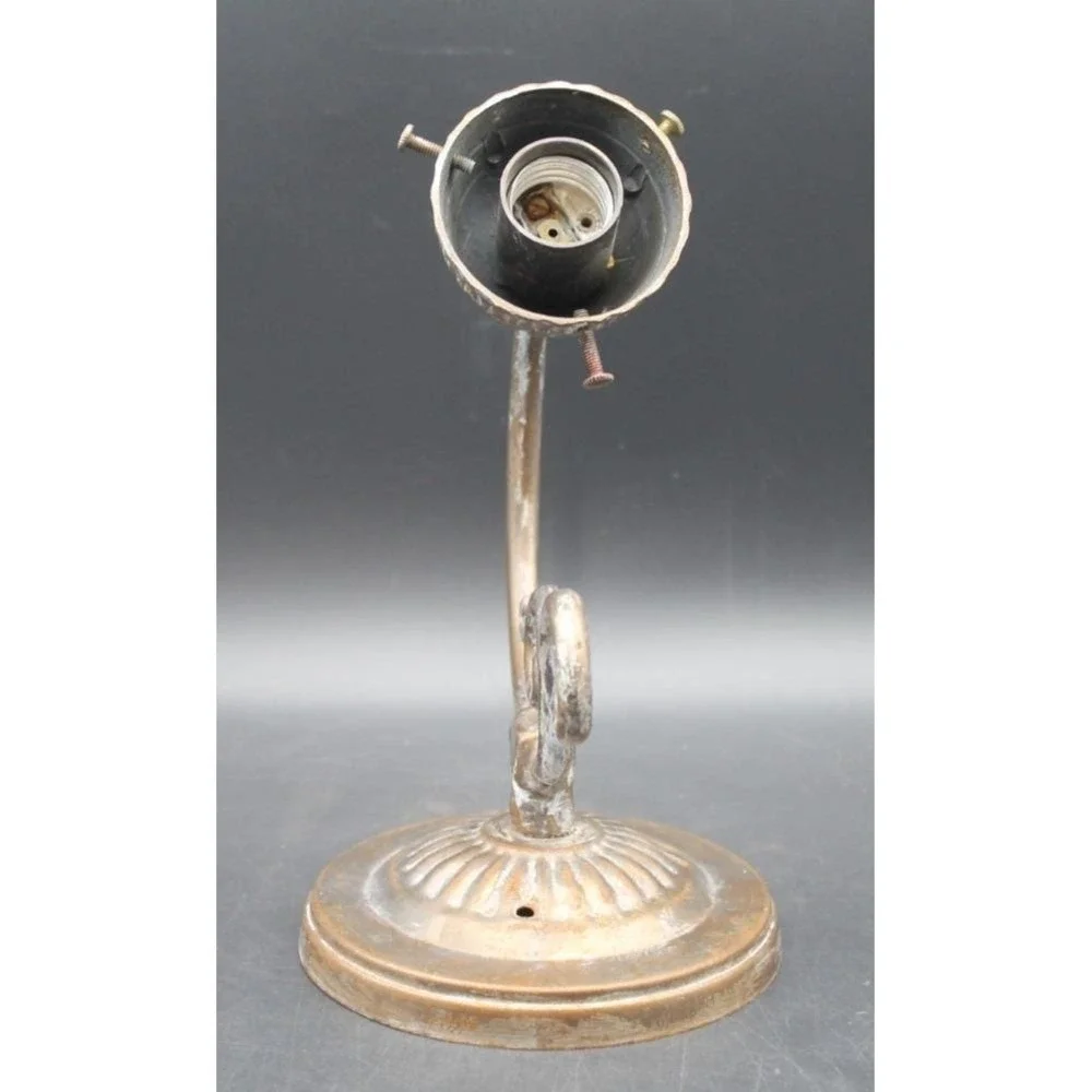 Vintage Wall Sconce Lamp w Ruby Red Frosted Glass Shade Art Deco Style